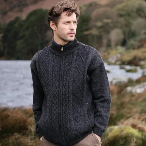 Men’s Signature Shetland Wool Fisherman Cardigan