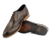 Men's Brown Leather Wingtip Brogue Dress Shoes Formal